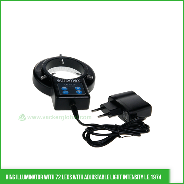 Ring illuminator with 72 LEDs with adjustable light intensity LE.1974 